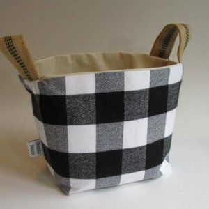 Flannel Bag-Black/White Buffalo Plaid